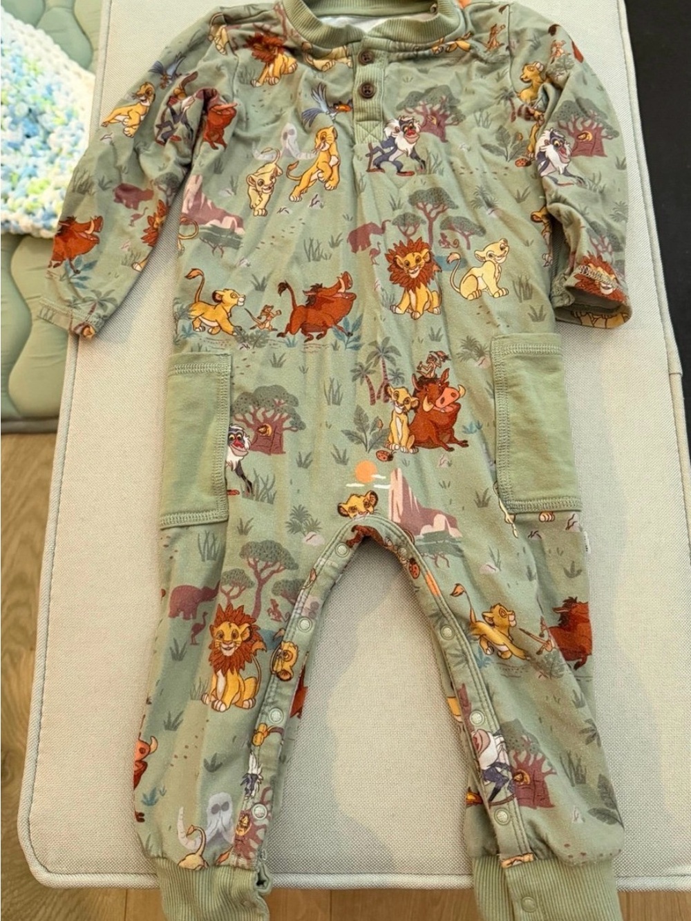 Little sleepies simba's safari Henley romper - Picture 2 of 4